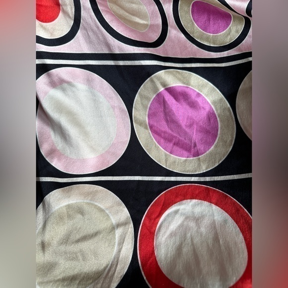 Carlisle Silk Sleeveless Blouse Geometric‎ Circles Size 14 - Picture 5 of 10